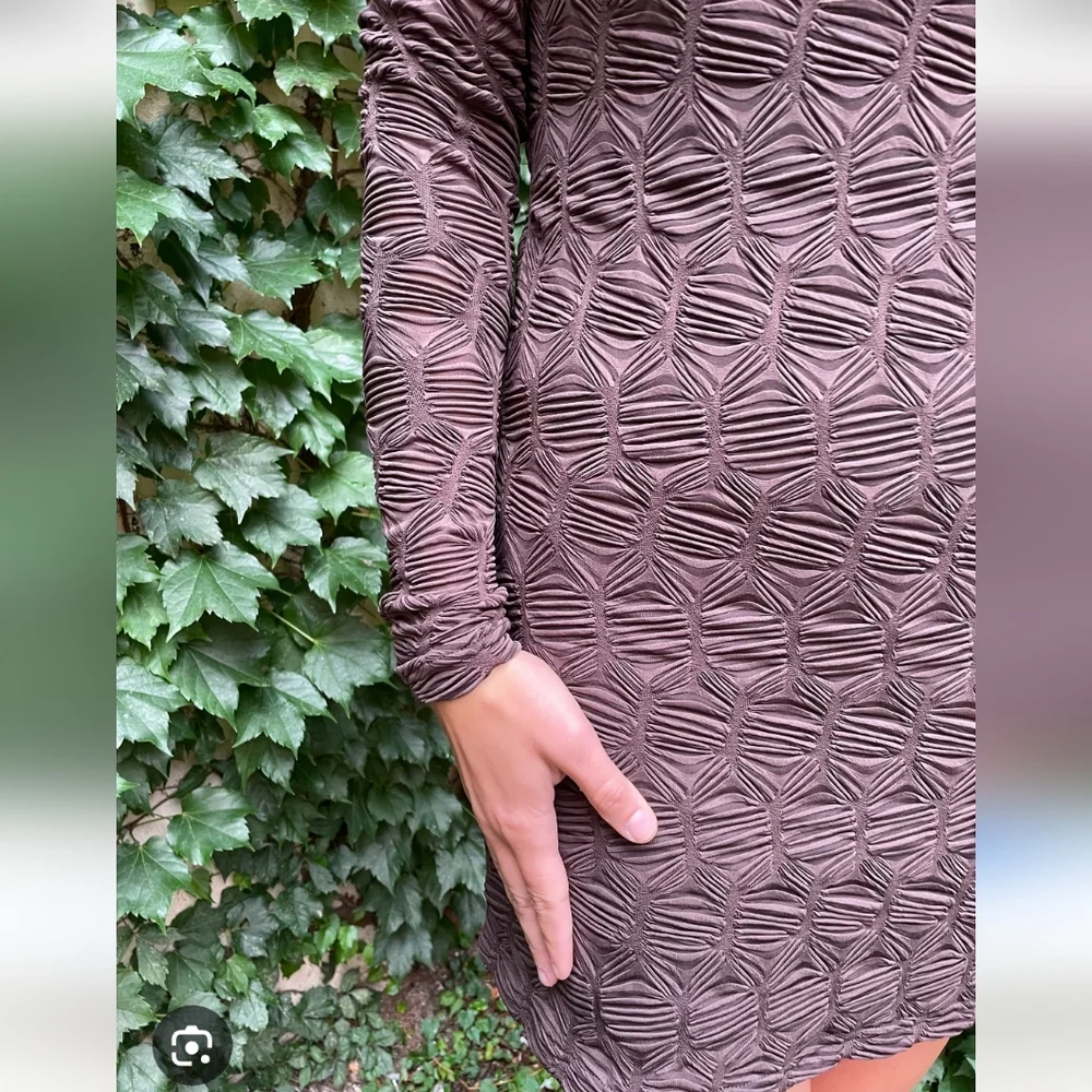 NWT FREE PEOPLE PAULIE mini Dress Textured Boho Chic festival Brown